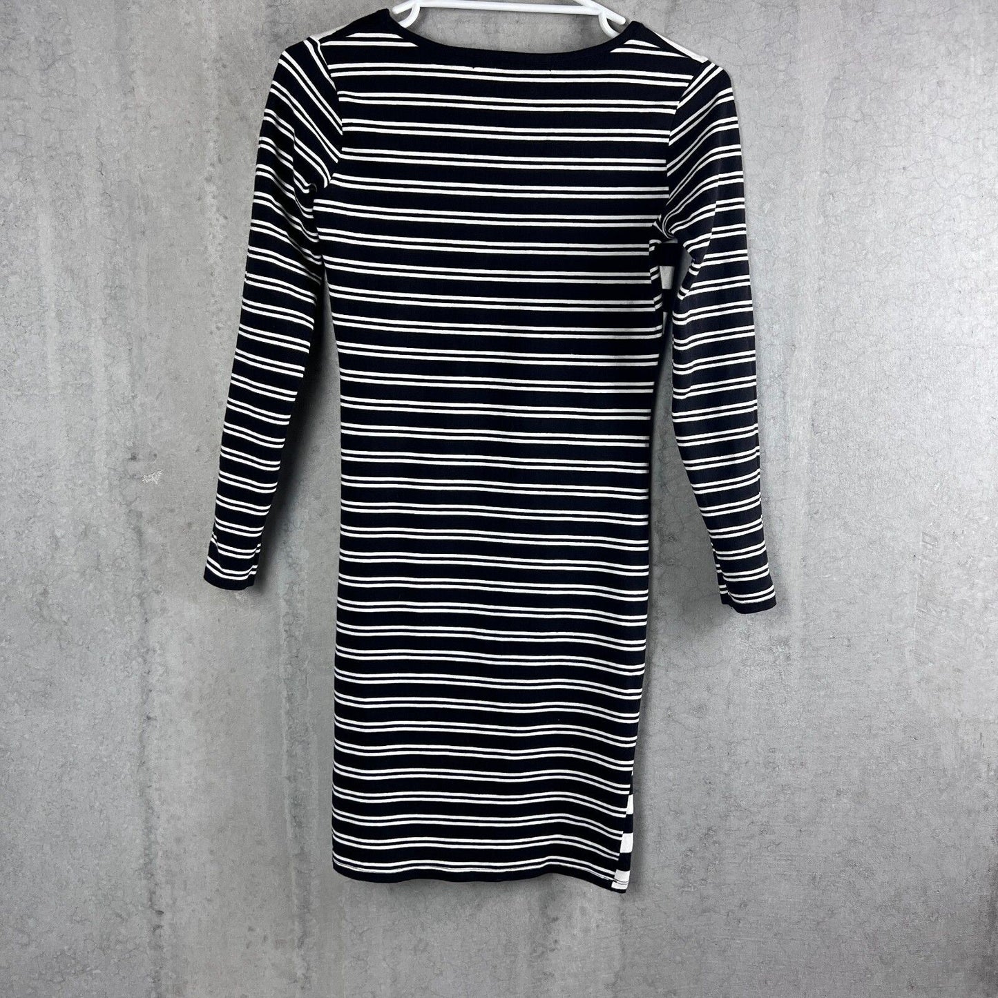 French Connection Womens Long Sleeve Bodycon Striped Dress Size Small