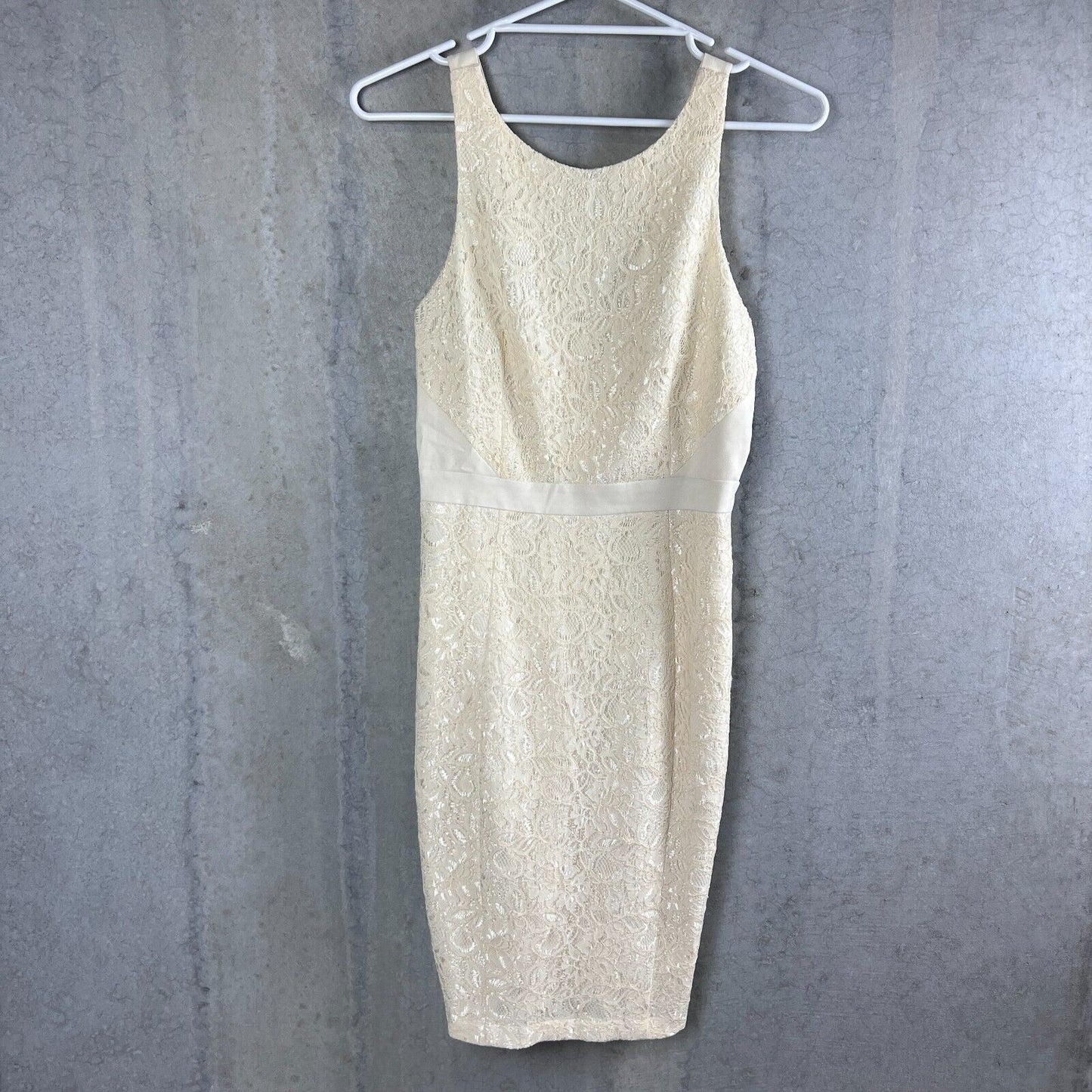 Forecast Womens Cream Shift Dress Size 8