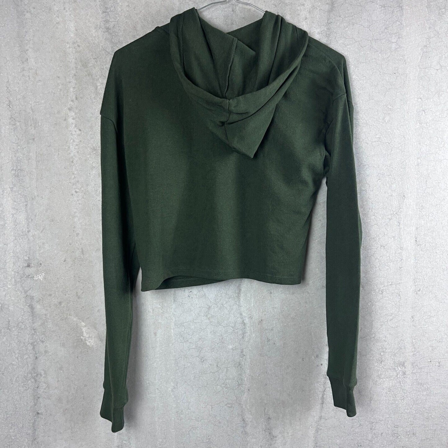 Divided by H&M Womens Green Cropped Pullover Hoodie Size XS