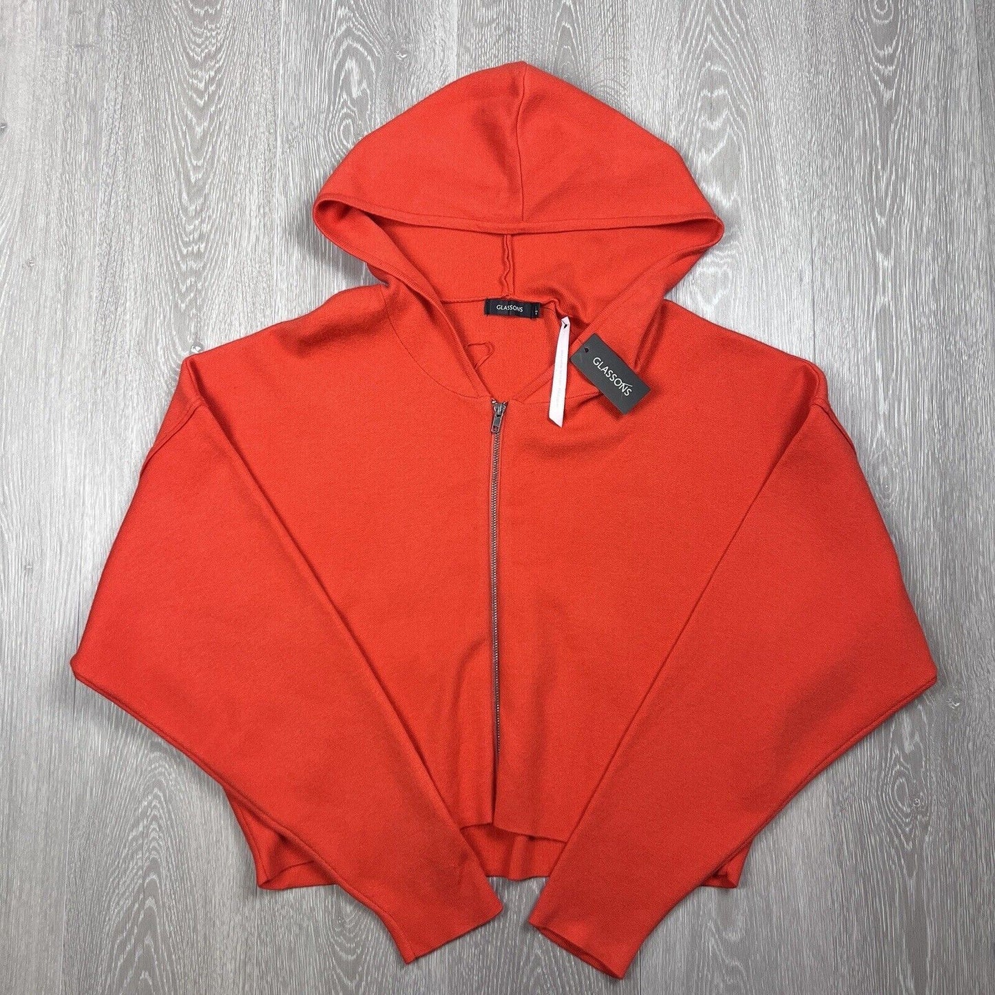 Glassons Womens Full Zip Knitted Hoodie Size Large (New)
