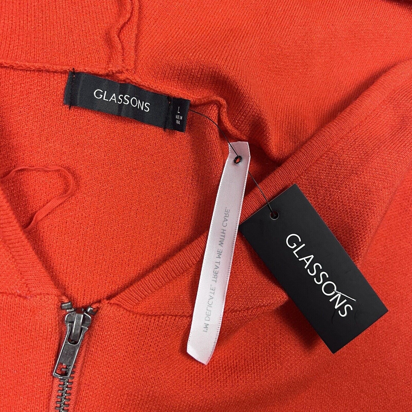 Glassons Womens Full Zip Knitted Hoodie Size Large (New)