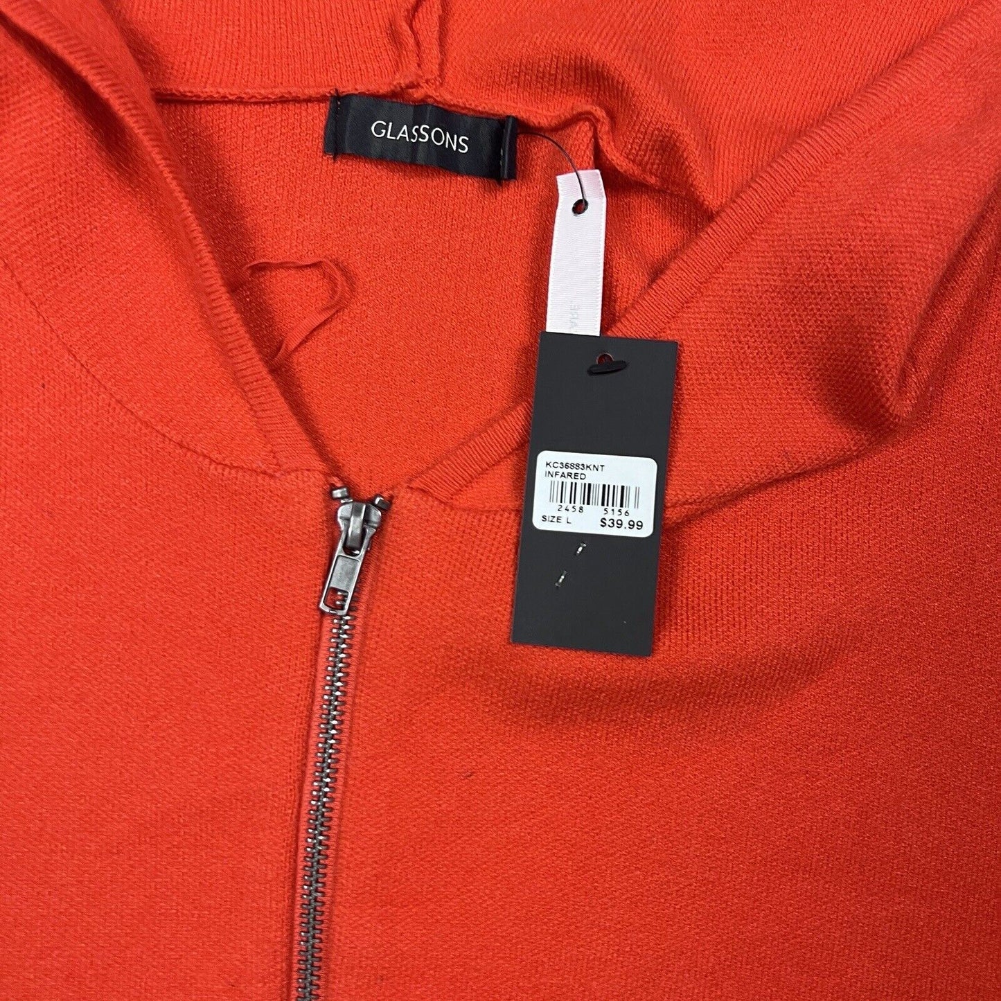Glassons Womens Full Zip Knitted Hoodie Size Large (New)