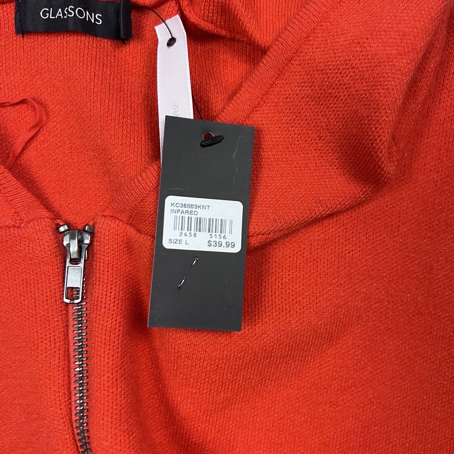 Glassons Womens Full Zip Knitted Hoodie Size Large (New)