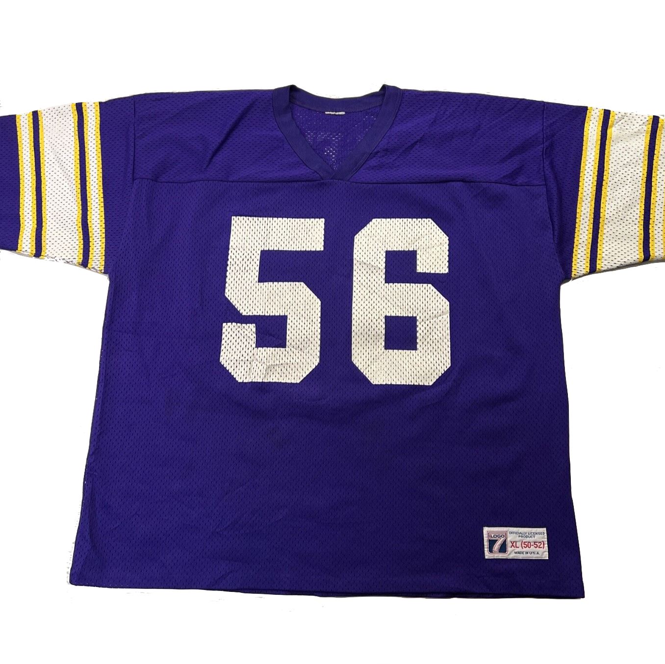VTG Logo 7 Minnesota Viking NFL Mens Gridiron Jersey Size XL USA Made C. Doleman
