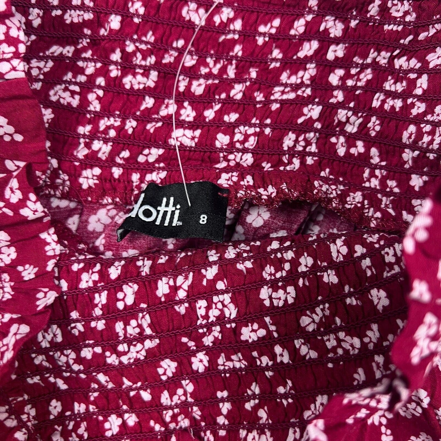 Dotti Womens Red Ruffle Short Skirt Size 8 (New)