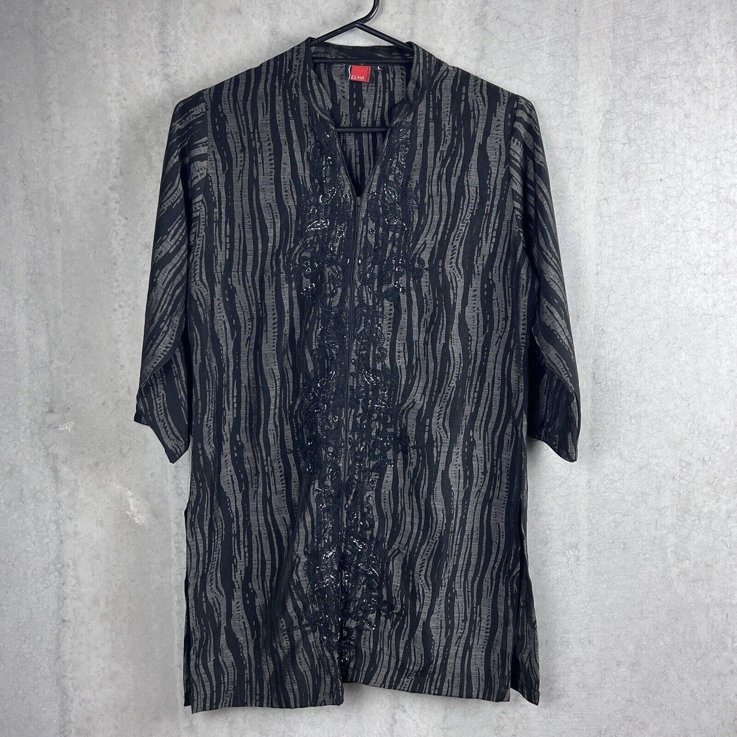 Seema Womens Black Kaftan Dress Size Large