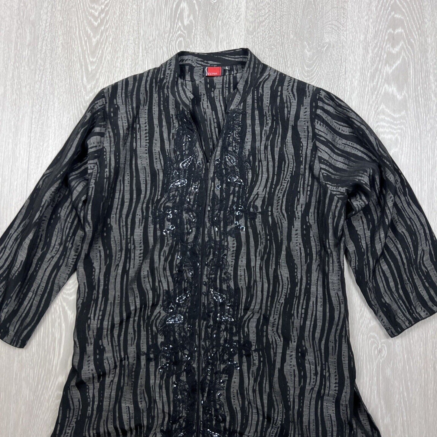Seema Womens Black Kaftan Dress Size Large