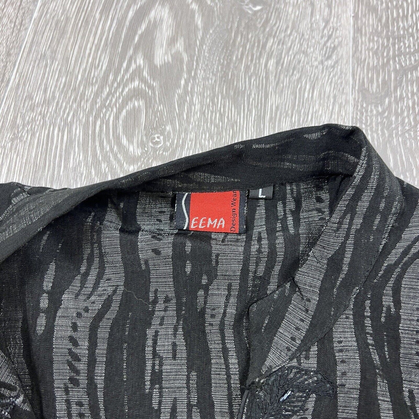 Seema Womens Black Kaftan Dress Size Large