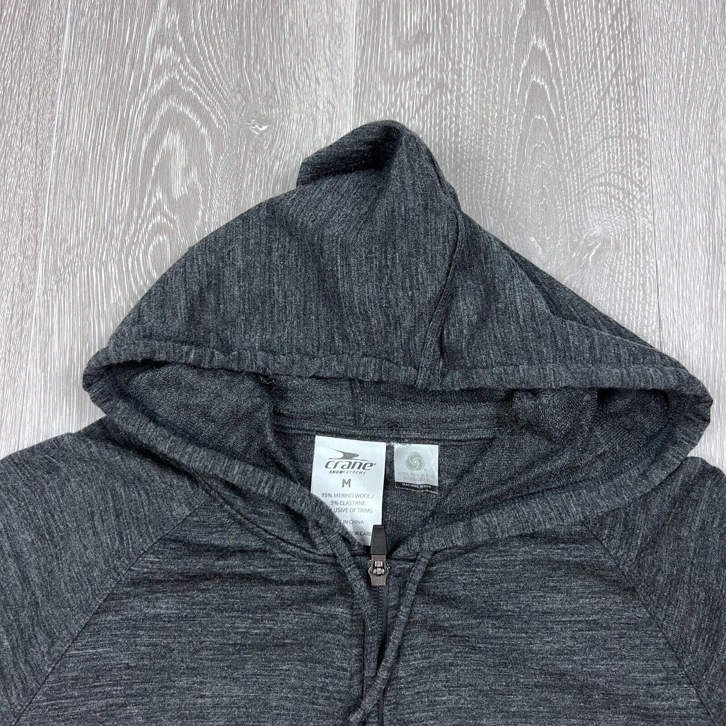 Crane Womens Charcoal Pullover Hoodie Size Medium