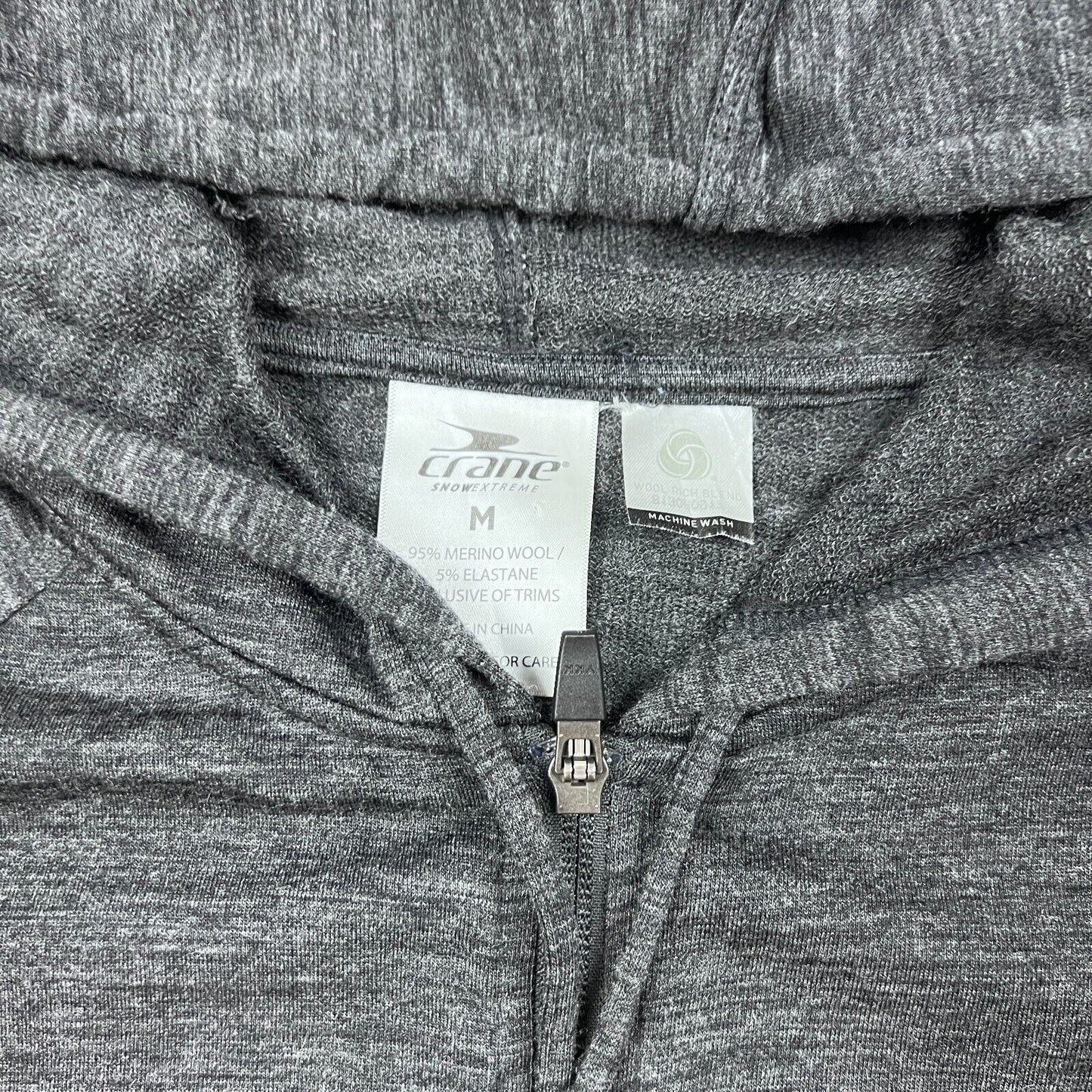 Crane Womens Charcoal Pullover Hoodie Size Medium