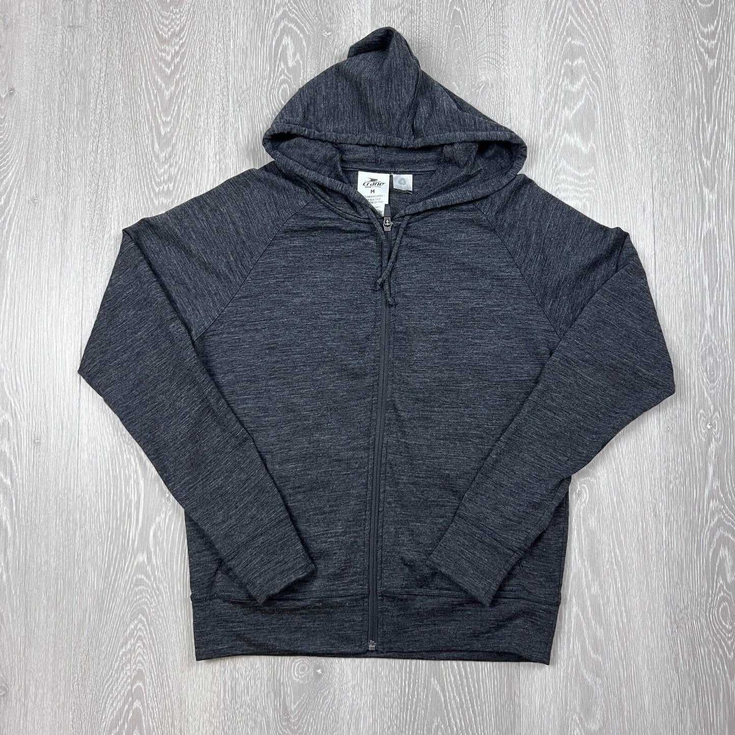 Crane Womens Charcoal Pullover Hoodie Size Medium