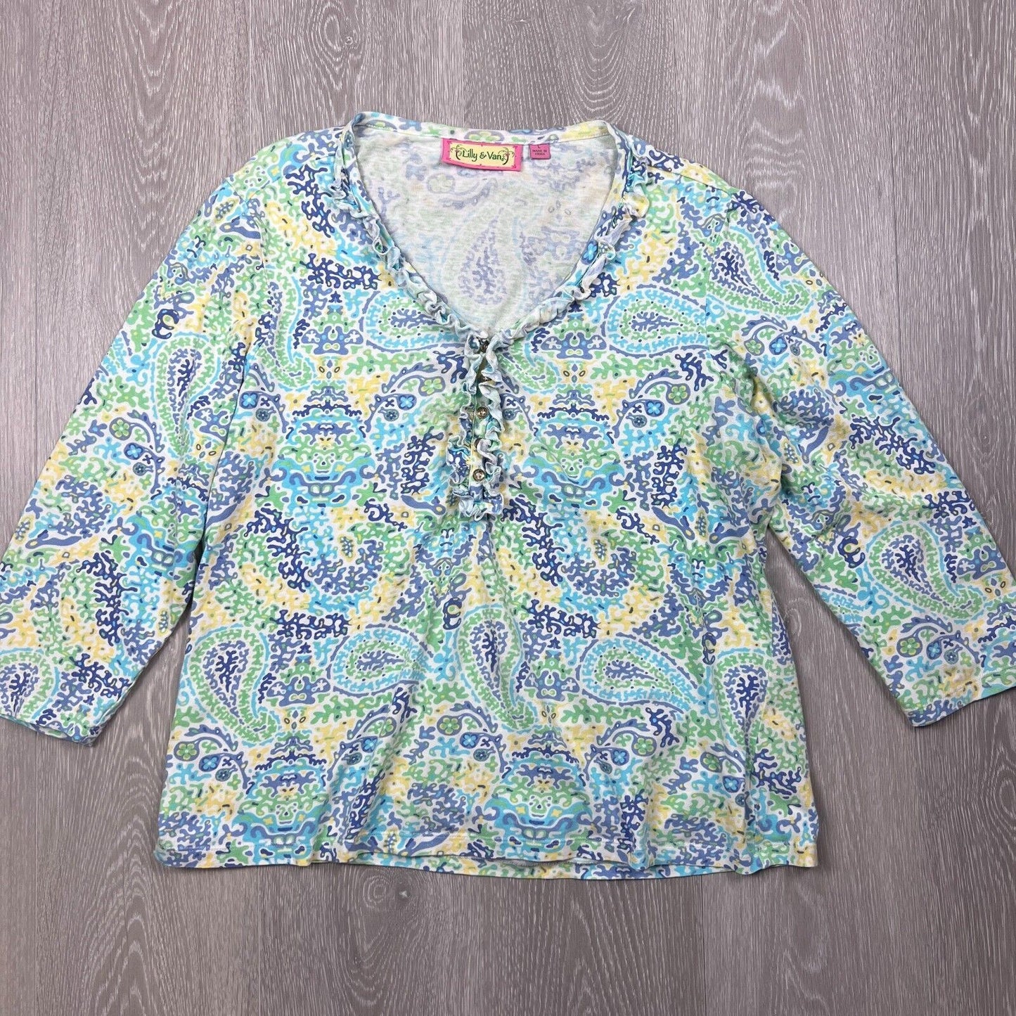 Lilly & Van Womens Blouse SIze Lage