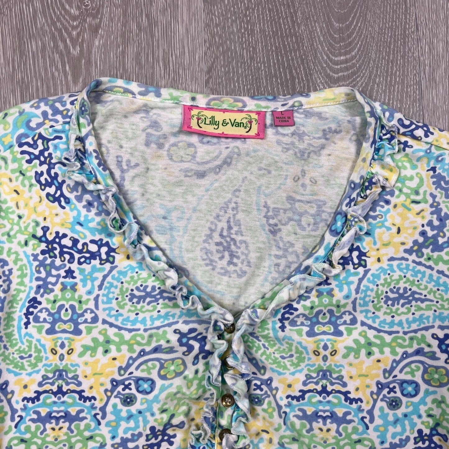 Lilly & Van Womens Blouse SIze Lage