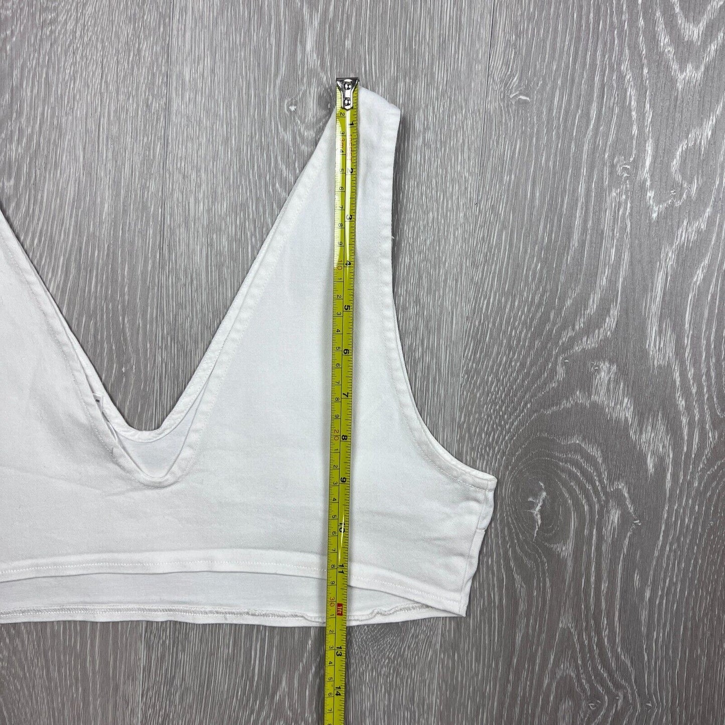 Lulu & Rose Womens White Linen Cropped Tank Top Size Large