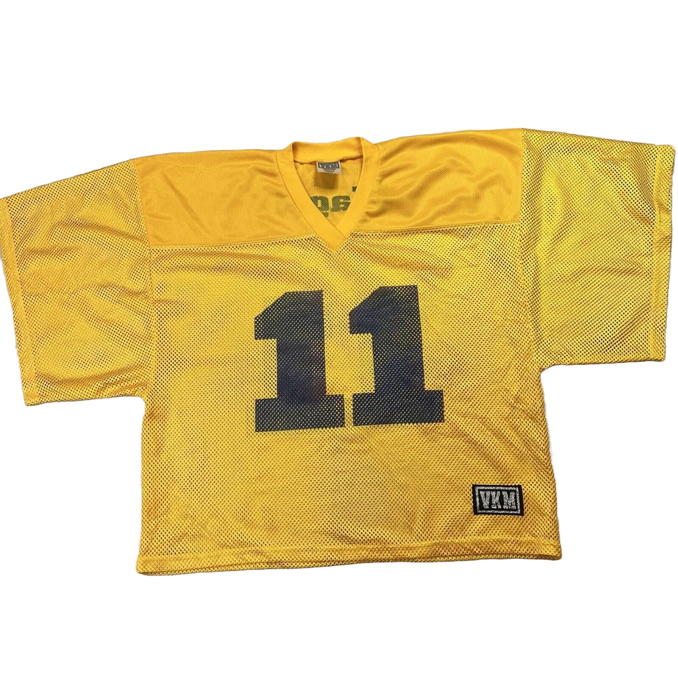 VKM Yellow Mesh Cropped Gridirion Jersey Size S-M