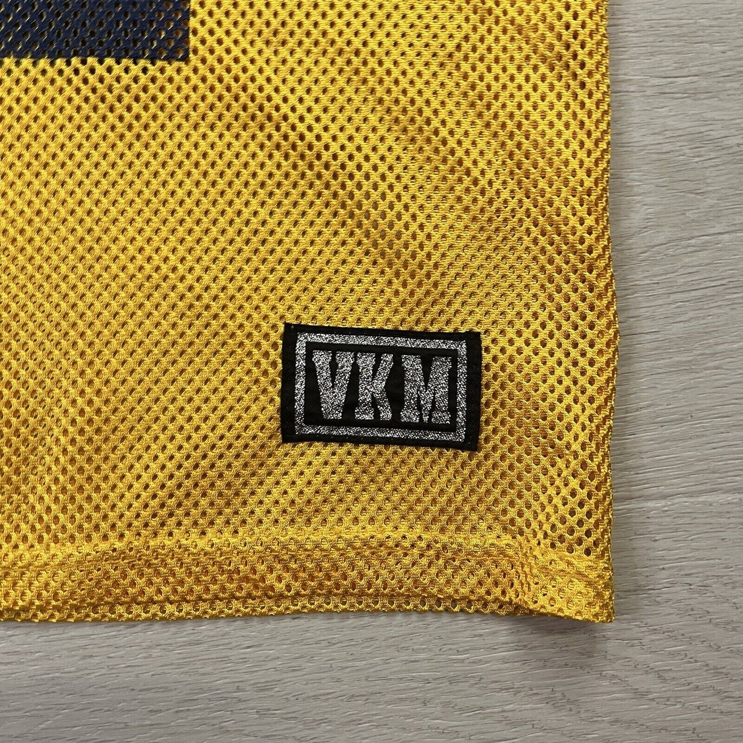 VKM Yellow Mesh Cropped Gridirion Jersey Size S-M
