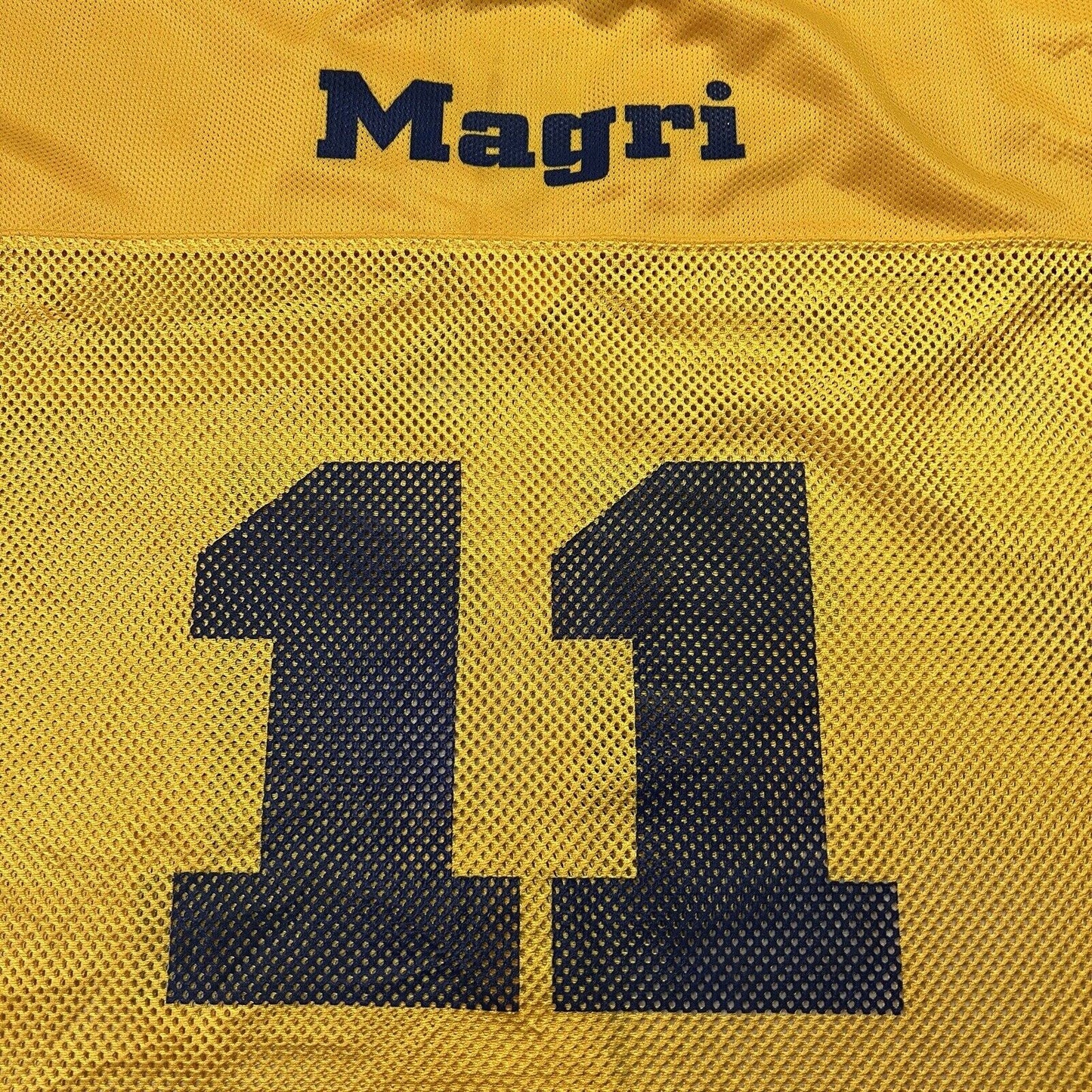 VKM Yellow Mesh Cropped Gridirion Jersey Size S-M