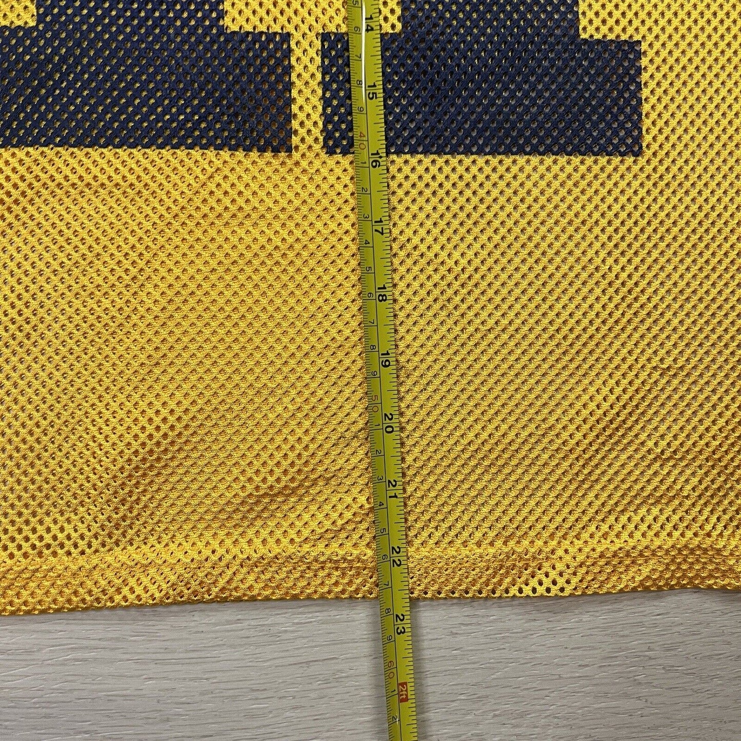 VKM Yellow Mesh Cropped Gridirion Jersey Size S-M