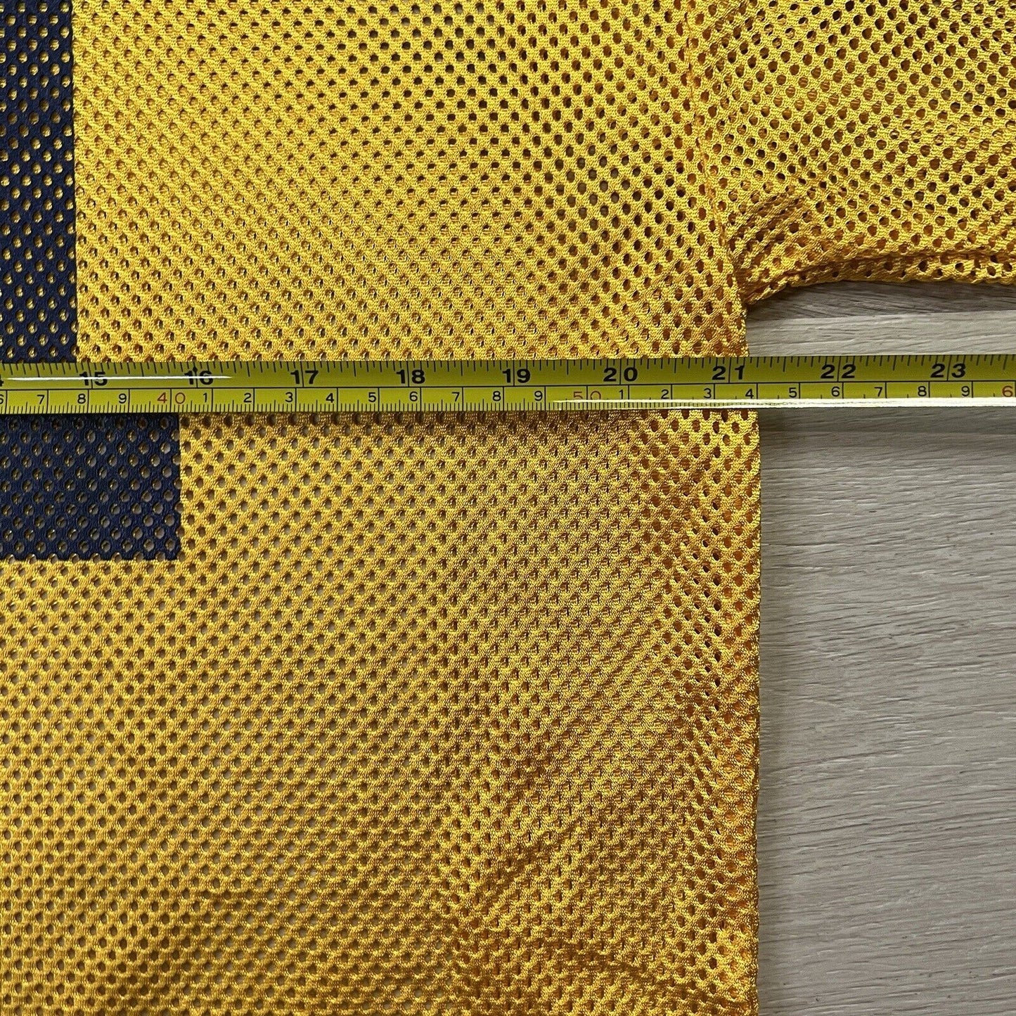 VKM Yellow Mesh Cropped Gridirion Jersey Size S-M