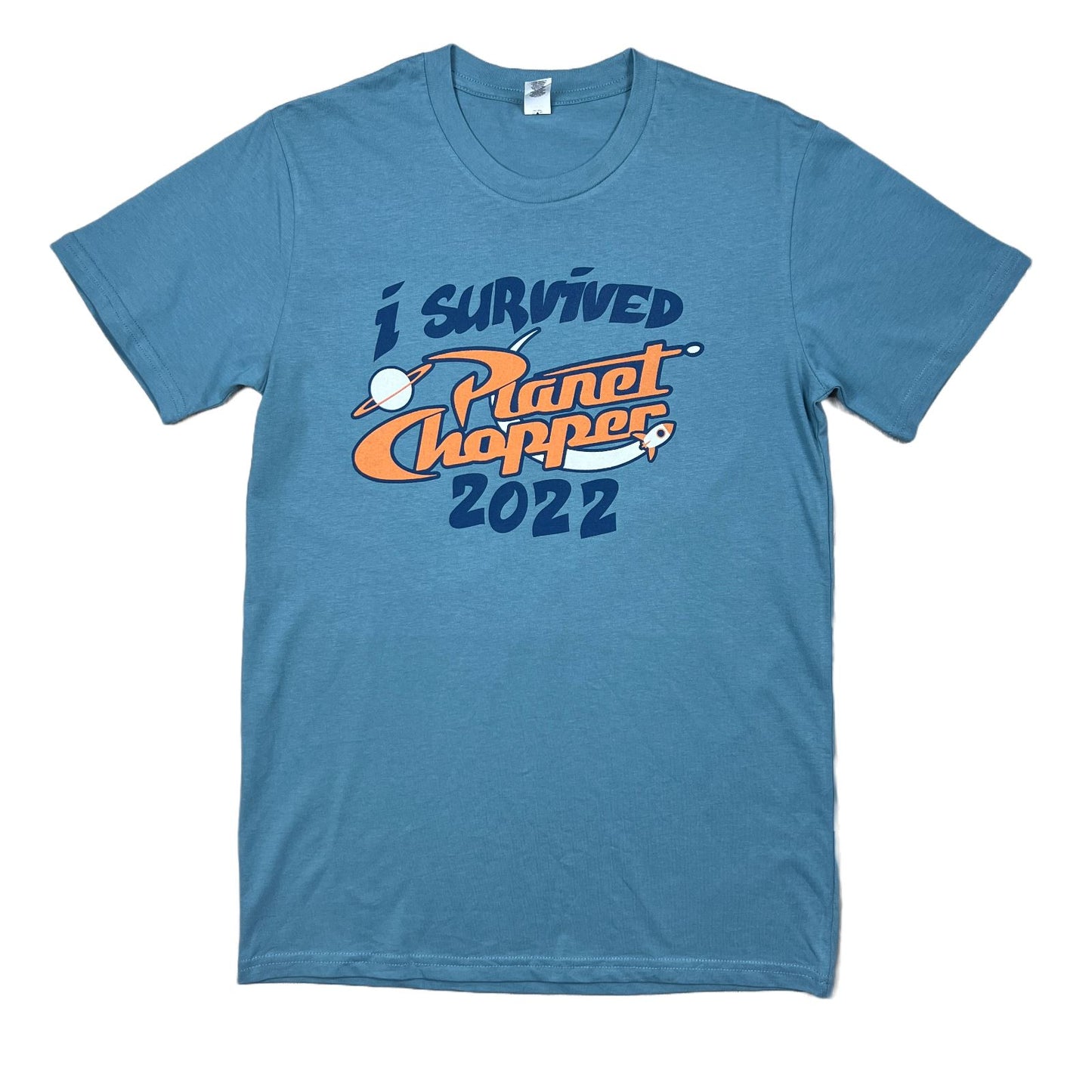 I Survived Planet Chopper Mens Blue T-Shirt Size Small