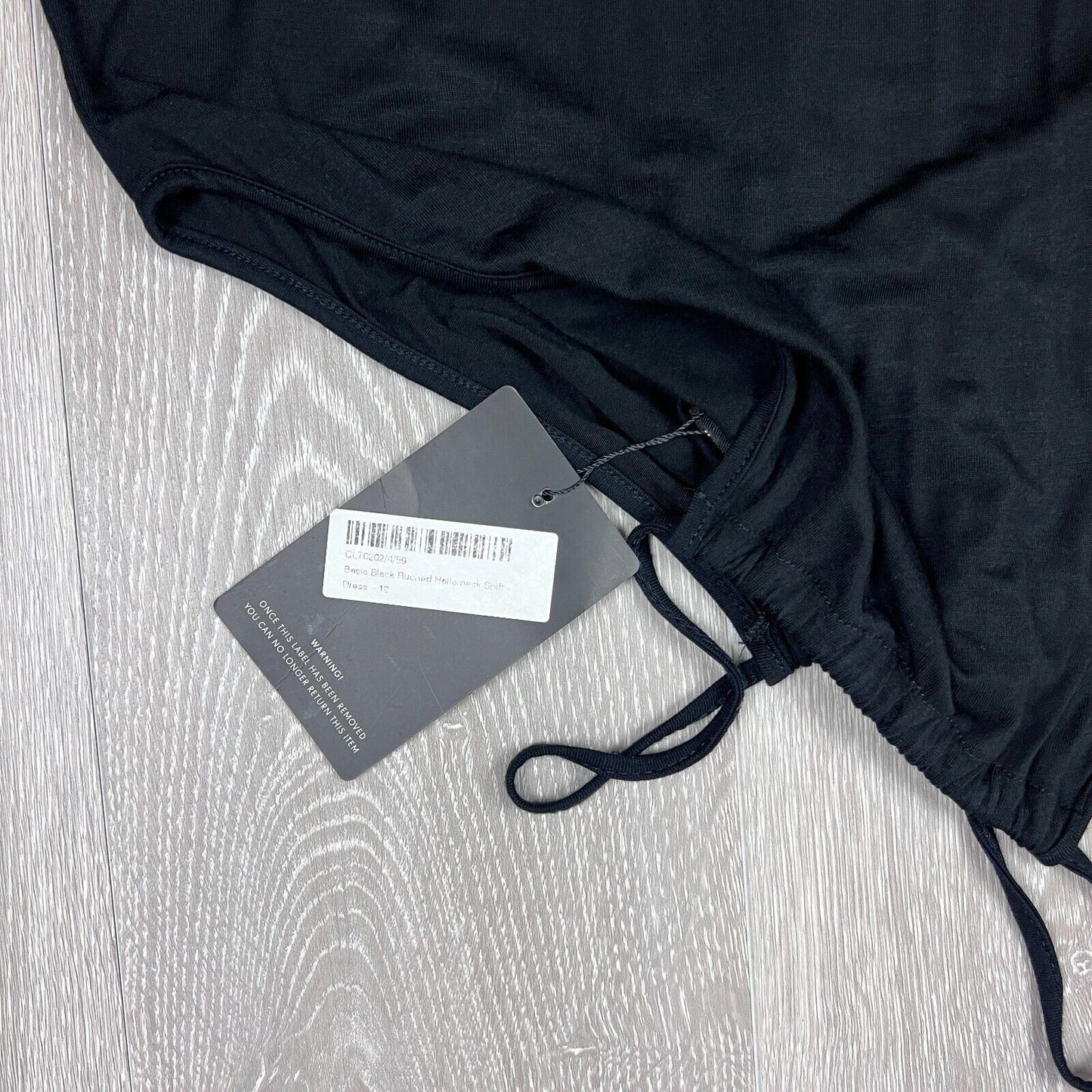 PrettyLittleThing Womens Black Halterneck Shift Dress Size 12 (New)