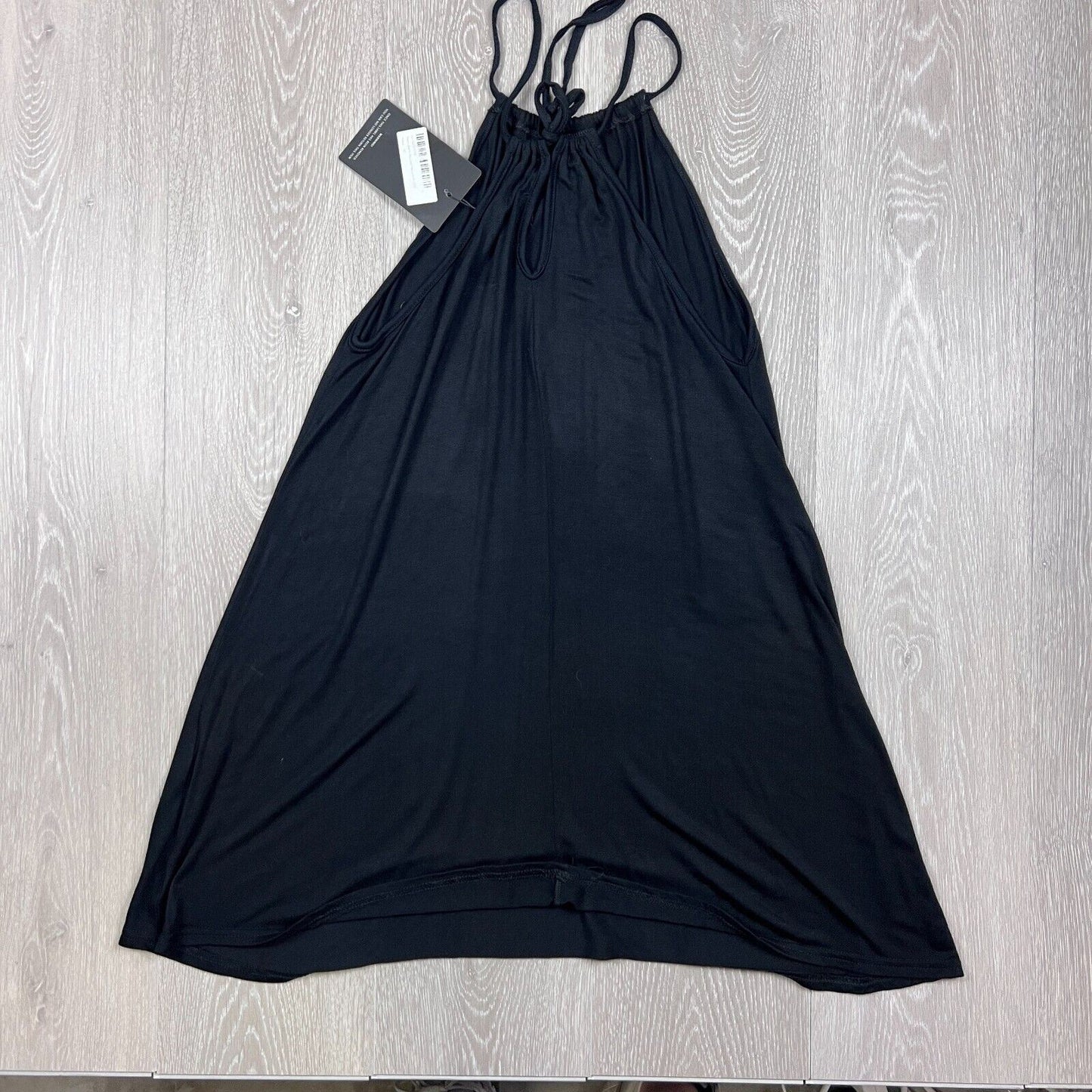 PrettyLittleThing Womens Black Halterneck Shift Dress Size 12 (New)
