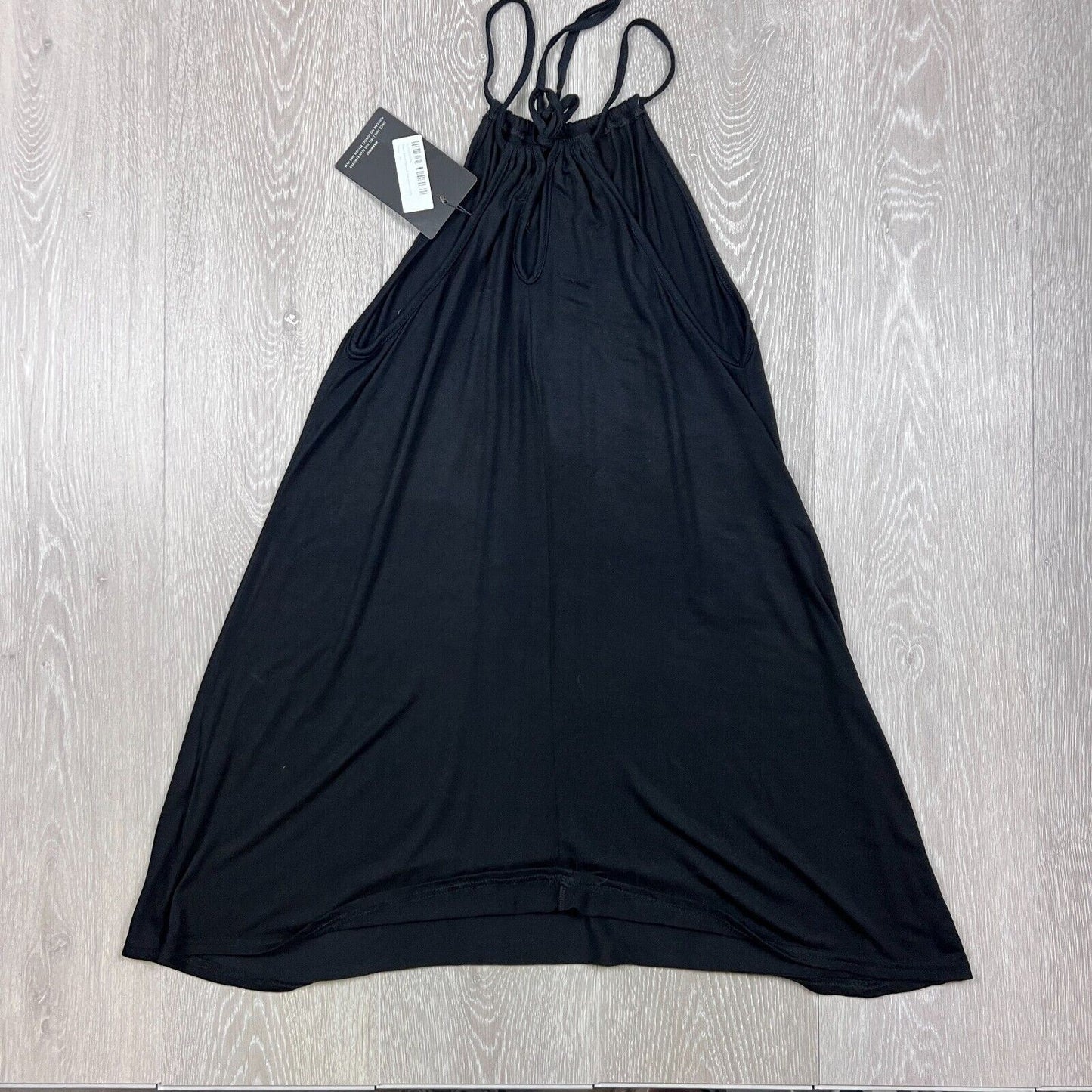 PrettyLittleThing Womens Black Halterneck Shift Dress Size 12 (New)