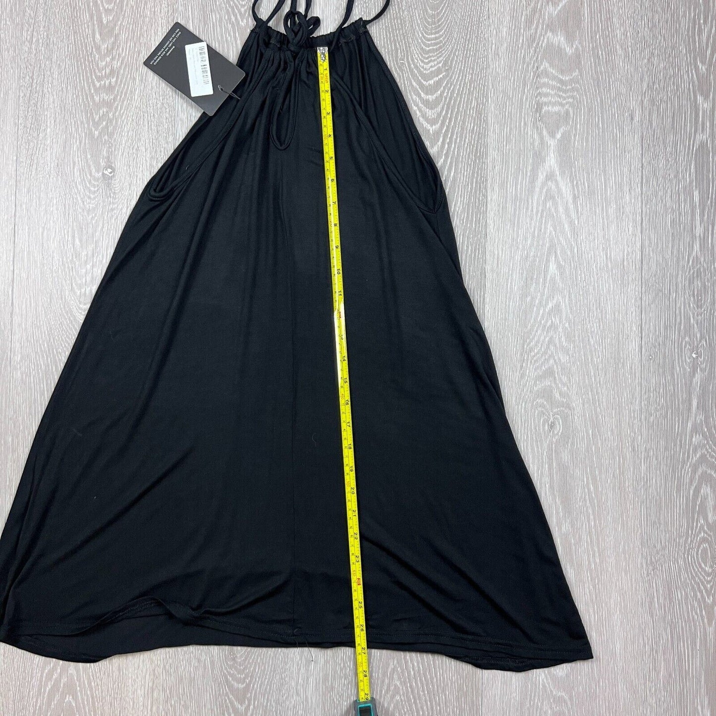 PrettyLittleThing Womens Black Halterneck Shift Dress Size 12 (New)