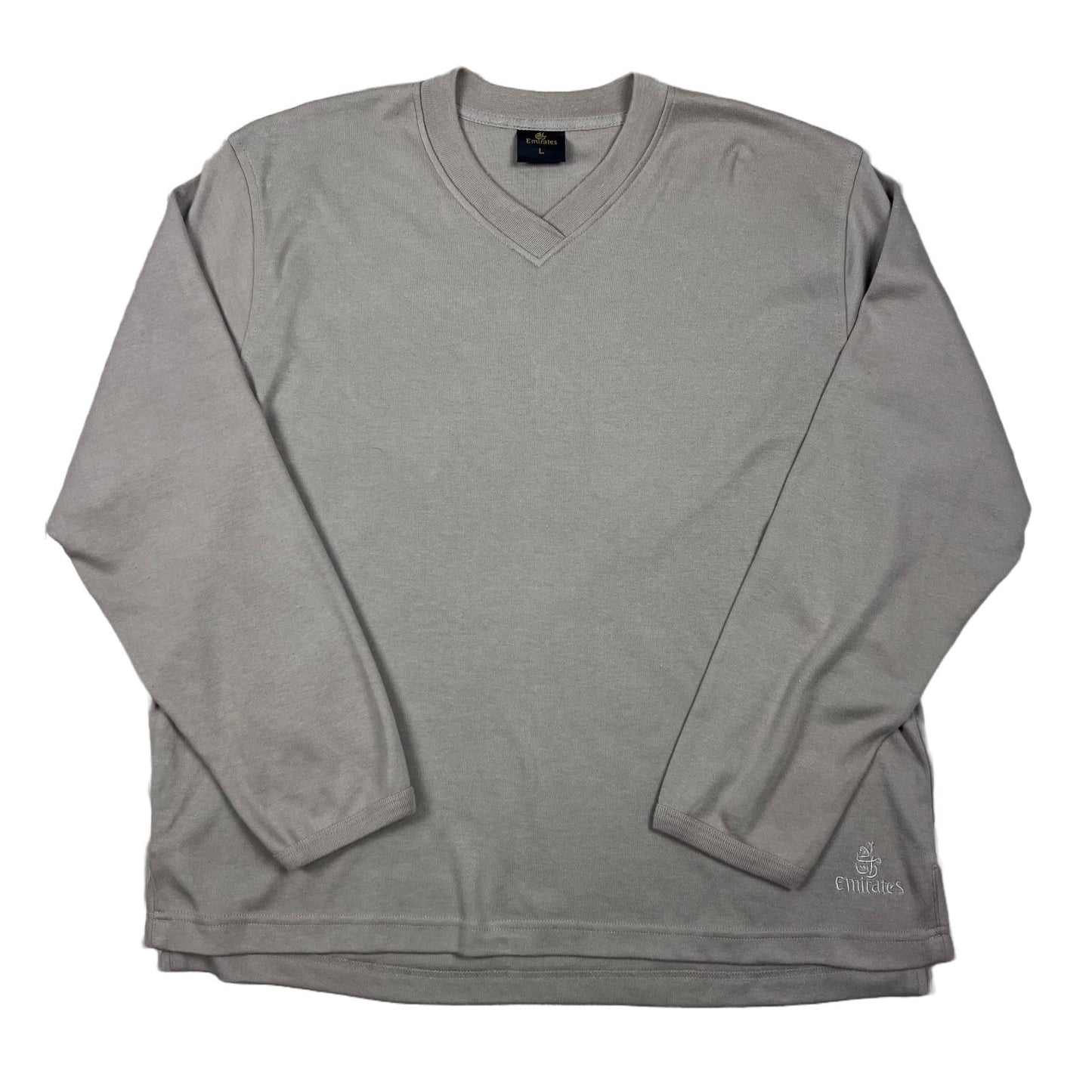 Emirates Mens Grey Knit Pullover Sweater Size Large