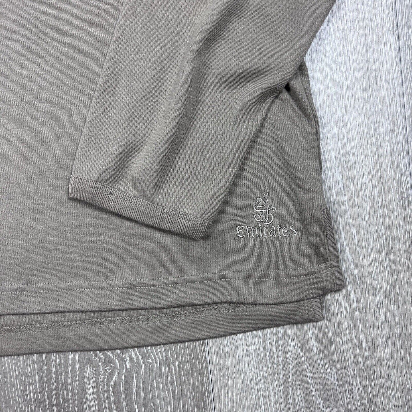 Emirates Mens Grey Knit Pullover Sweater Size Large