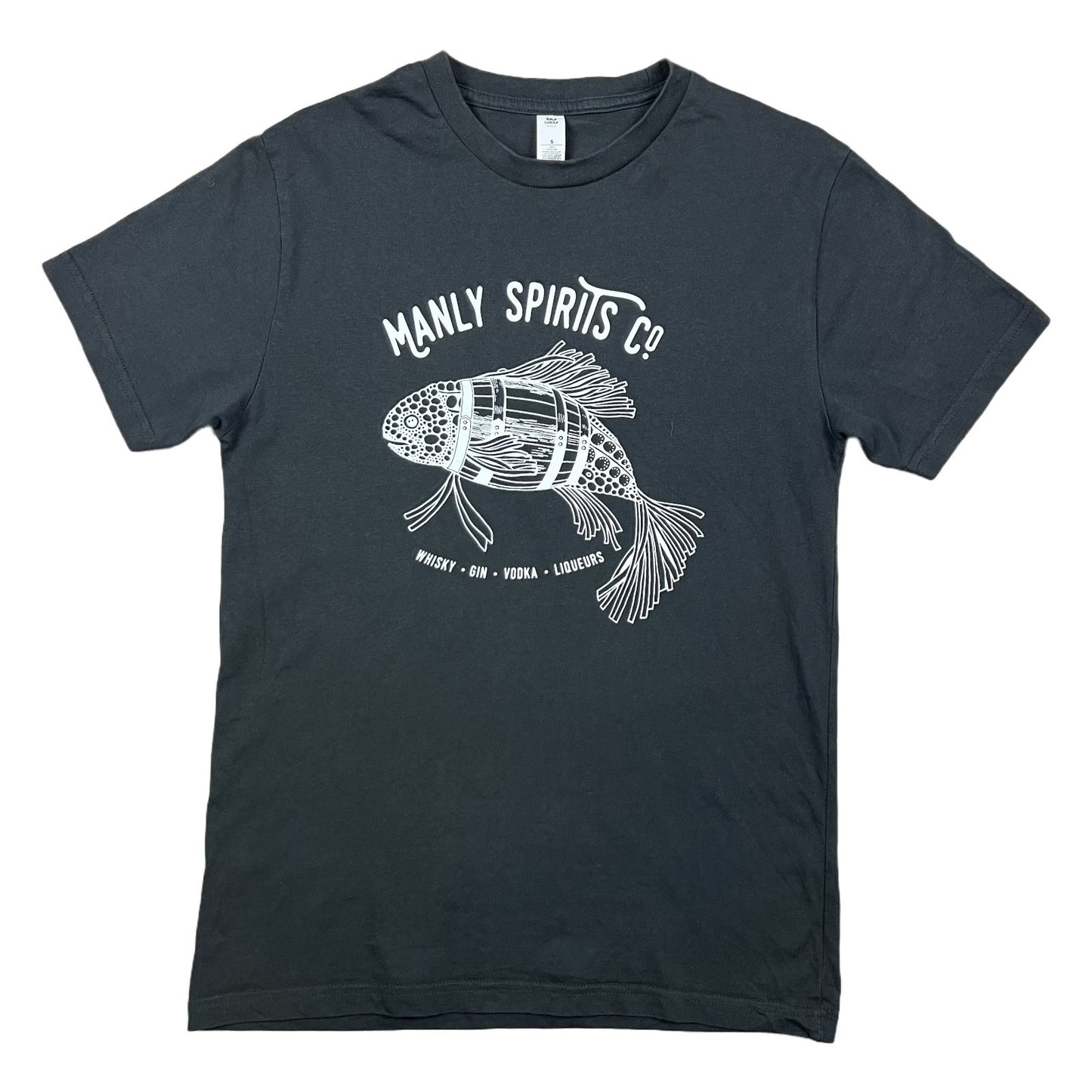 Manly Spirits Co. Unisex Charcoal T-Shirt Size Small