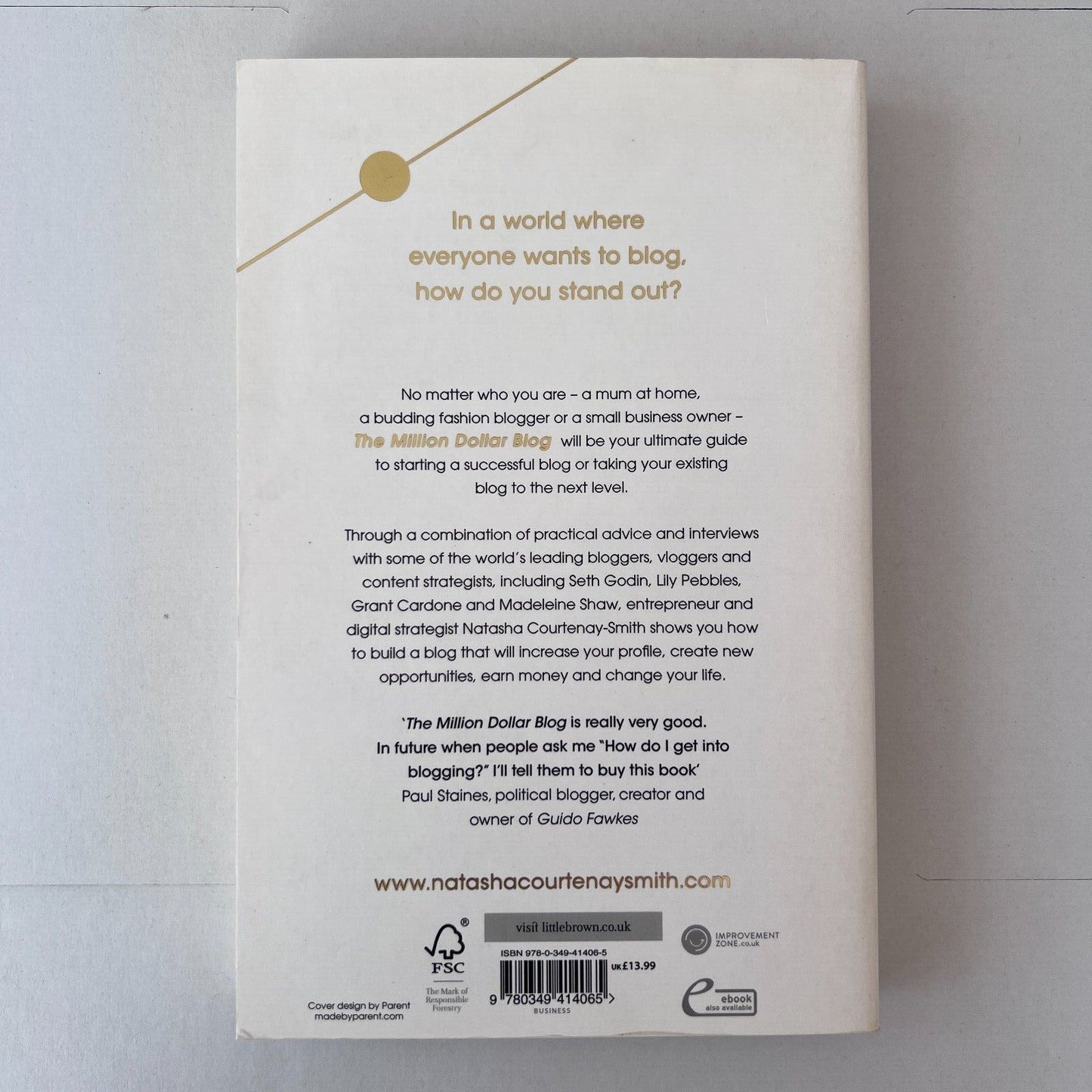 The Million Dollar Blog By Natasha Courtenay-Smith Self Help Large Paperback