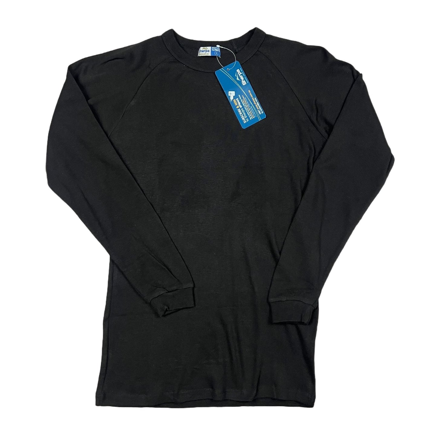 Sherpa Unisex Black Thermal Under Shirt Size Large (New)