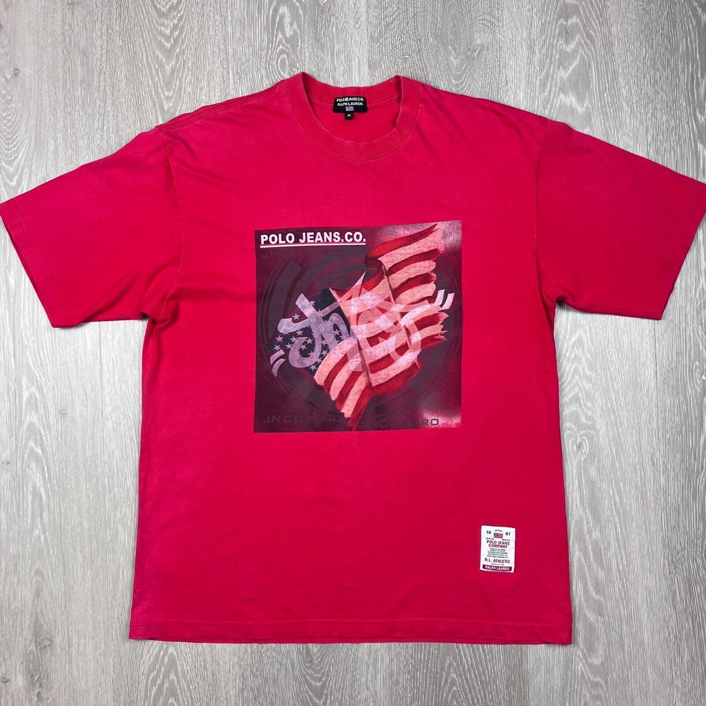 Polo Jeans Co Ralph Lauren Mens Red T-Shirt Size Medium