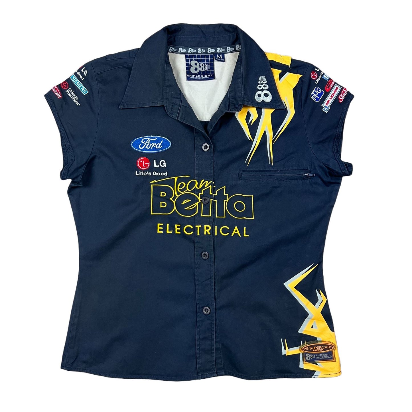 Triple Eight Team Betta Electrical Ford Womens Button Up Shirt Size M