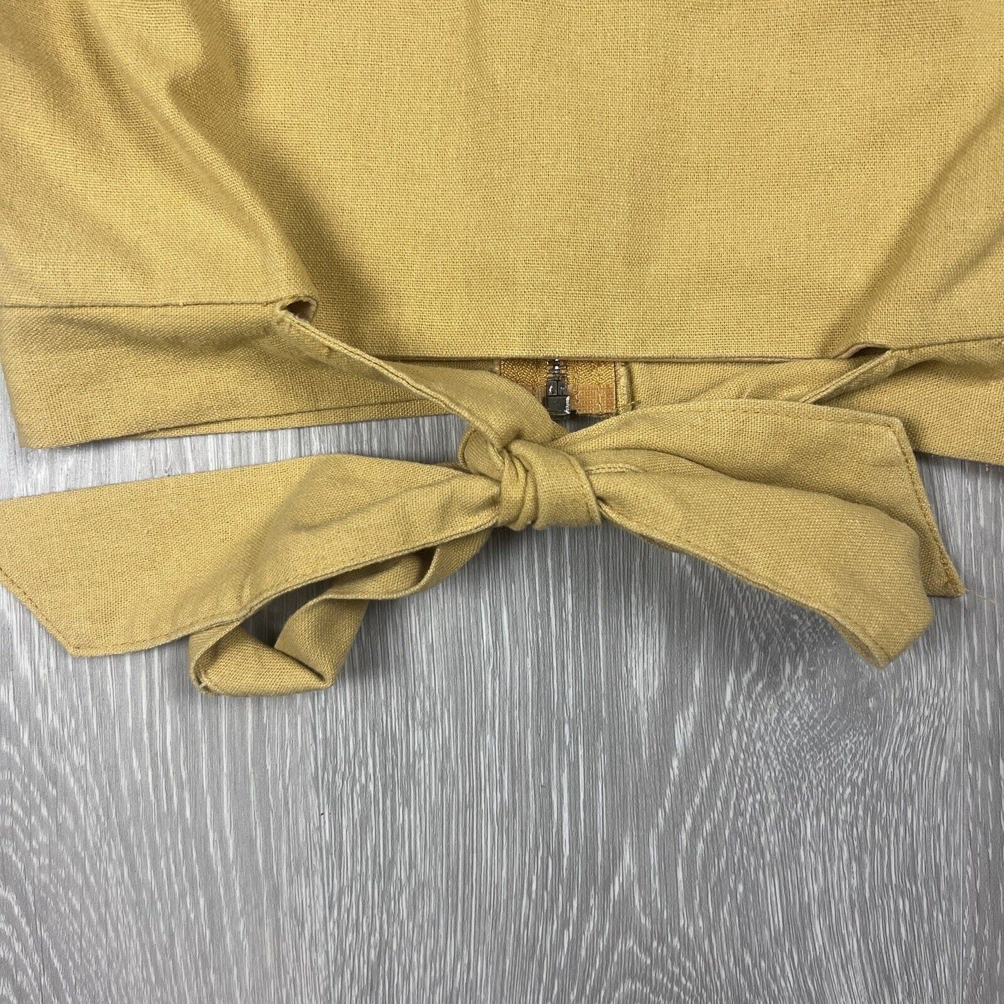 Luvalot Womens Strapless Front Tie Yellow Top Size 10