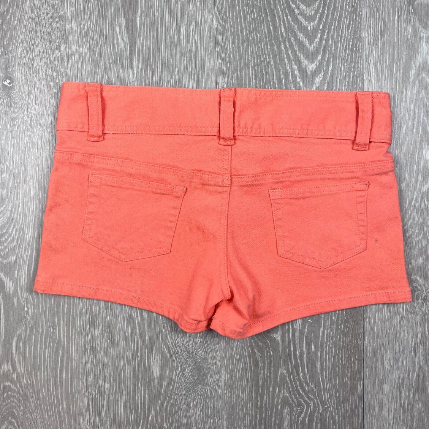 Wakee Womens Orange Denim Shorts Size 6