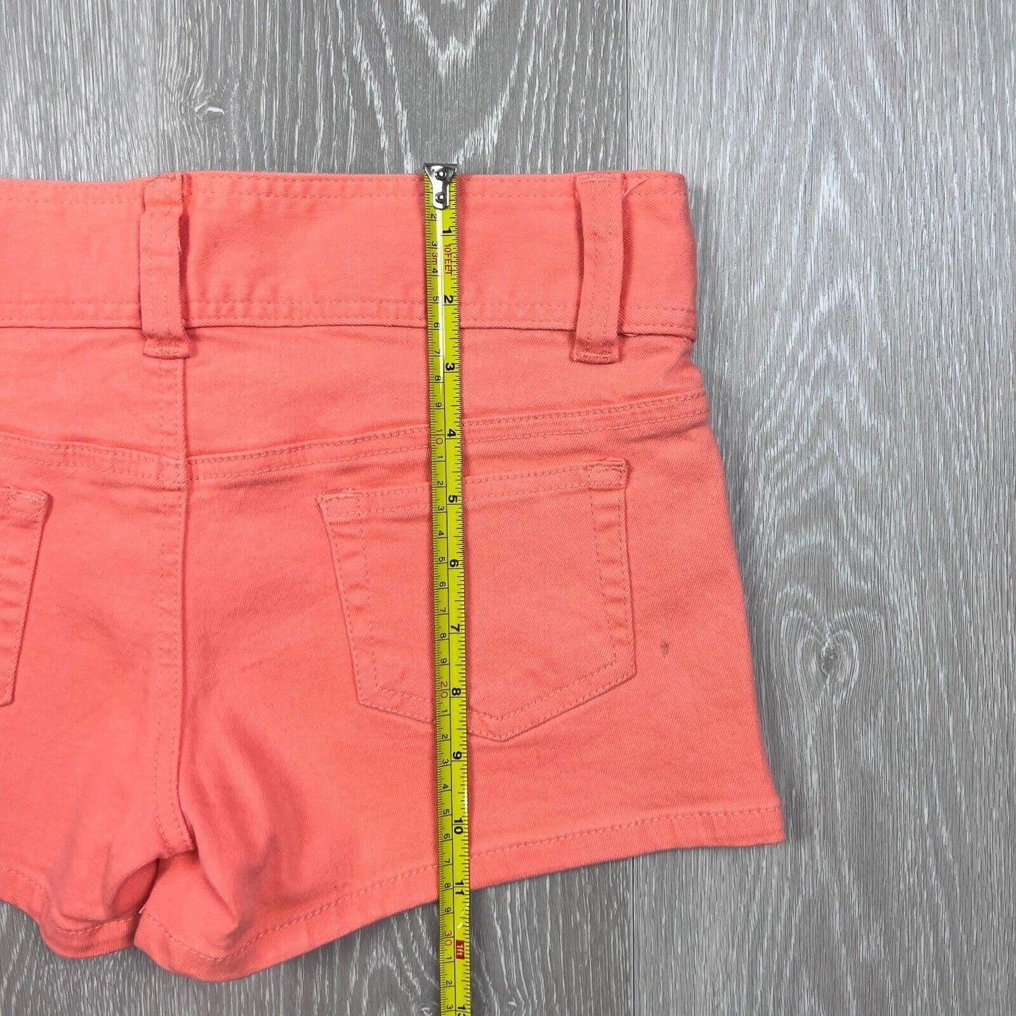 Wakee Womens Orange Denim Shorts Size 6