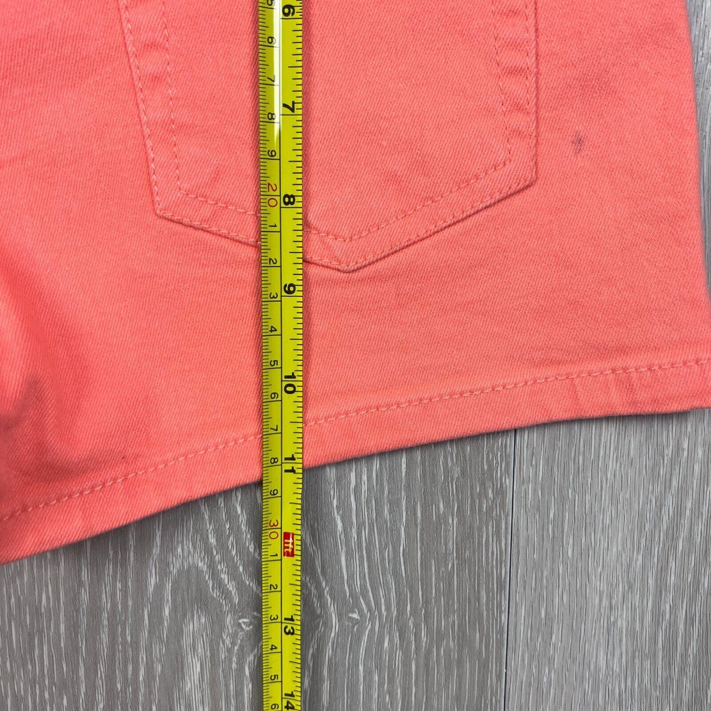 Wakee Womens Orange Denim Shorts Size 6