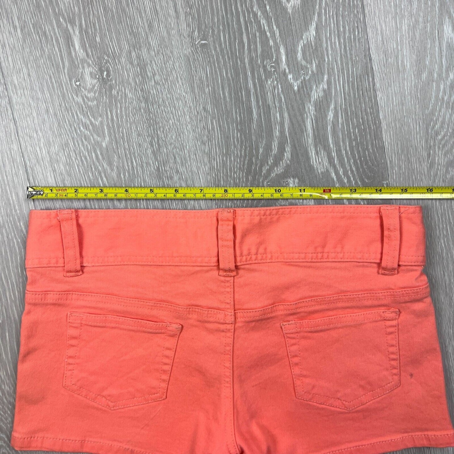 Wakee Womens Orange Denim Shorts Size 6