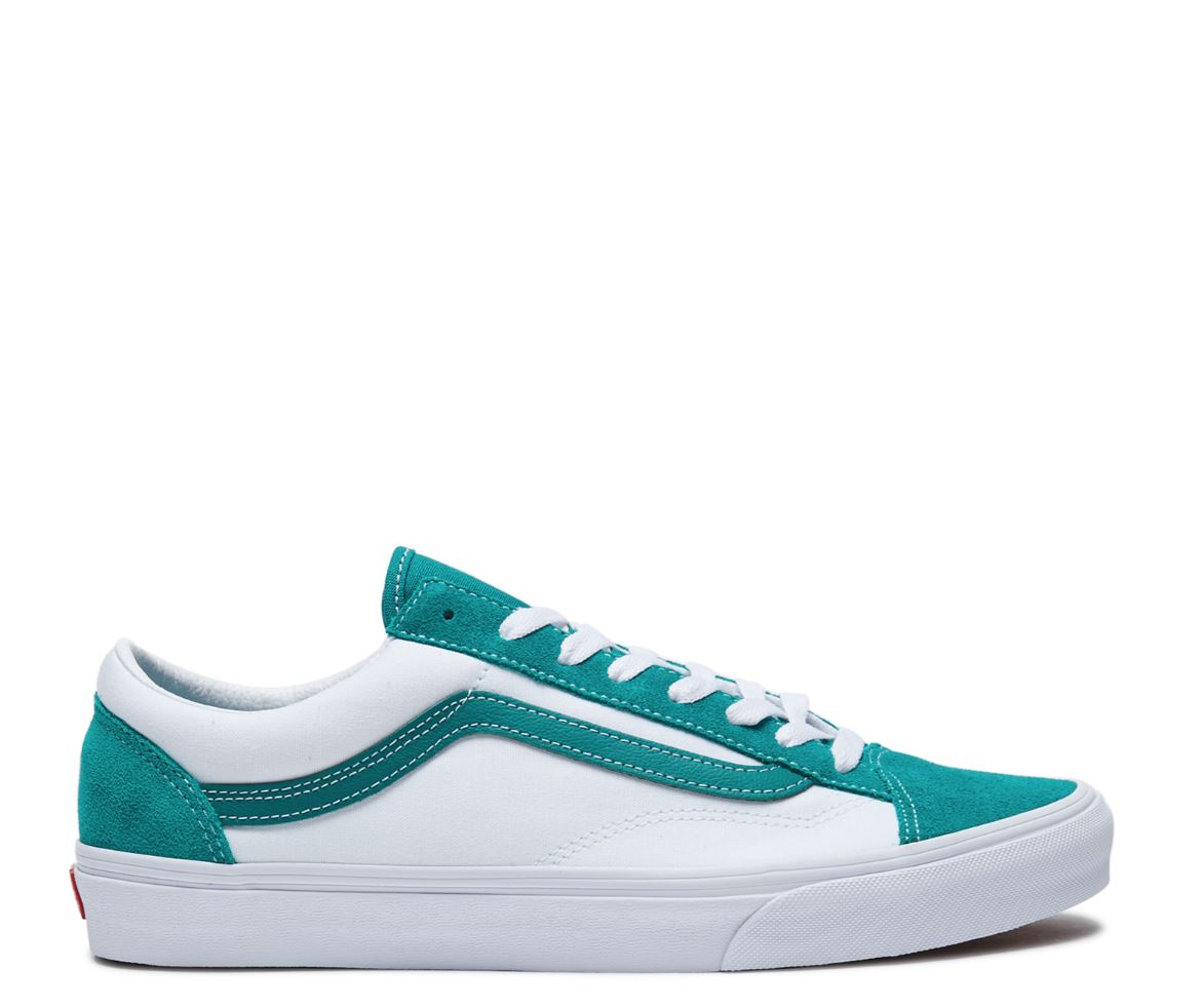VANS Style 36 Classic Sport Shoe White & Green Size US 9 Mens / US 10.5 Womens
