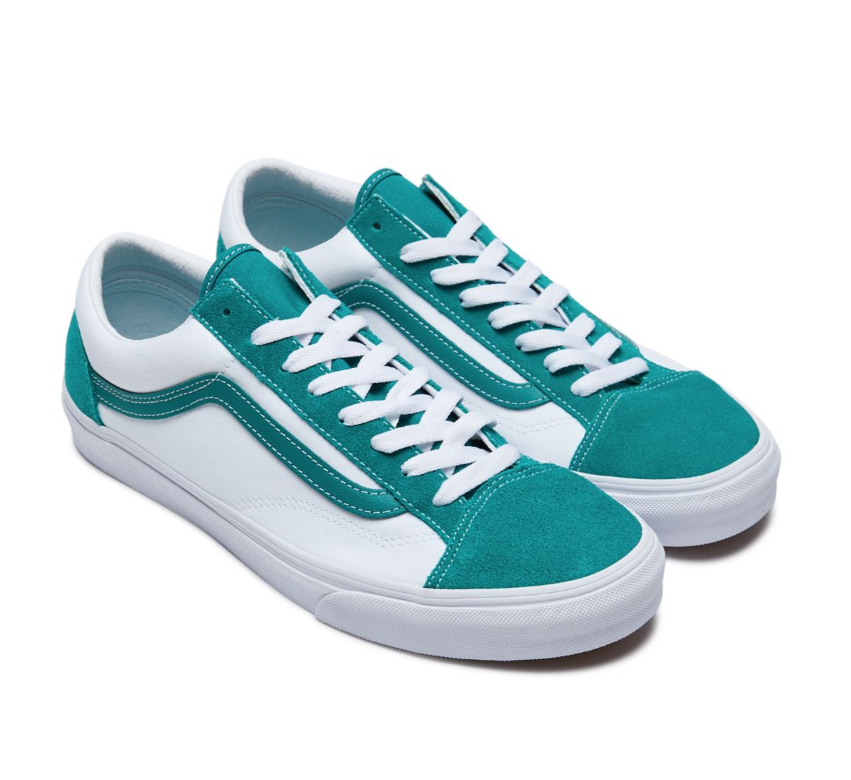 VANS Style 36 Classic Sport Shoe White & Green Size US 9 Mens / US 10.5 Womens