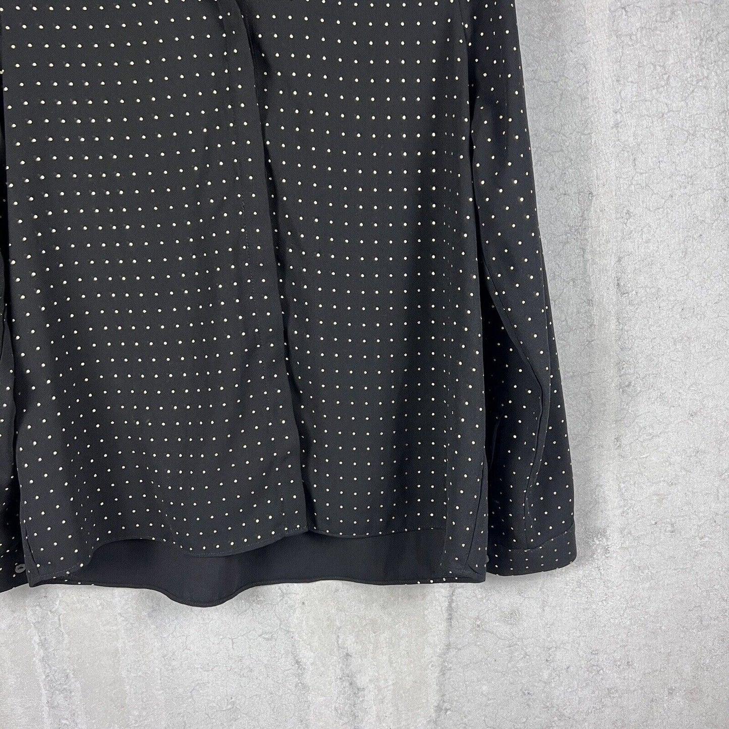 Tokito Womens Black Long Sleeve Button Up Shirt Size 10