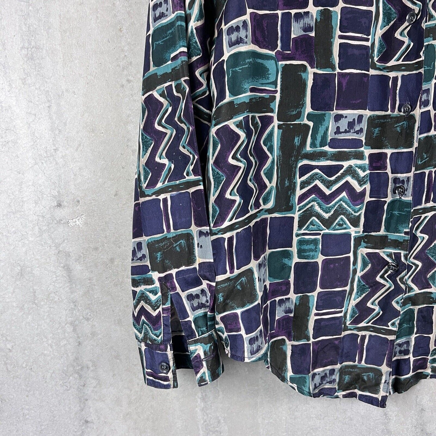 Jonathan Martin Vintage Womens Silk Long Sleeve Button Up Shirt Size Small