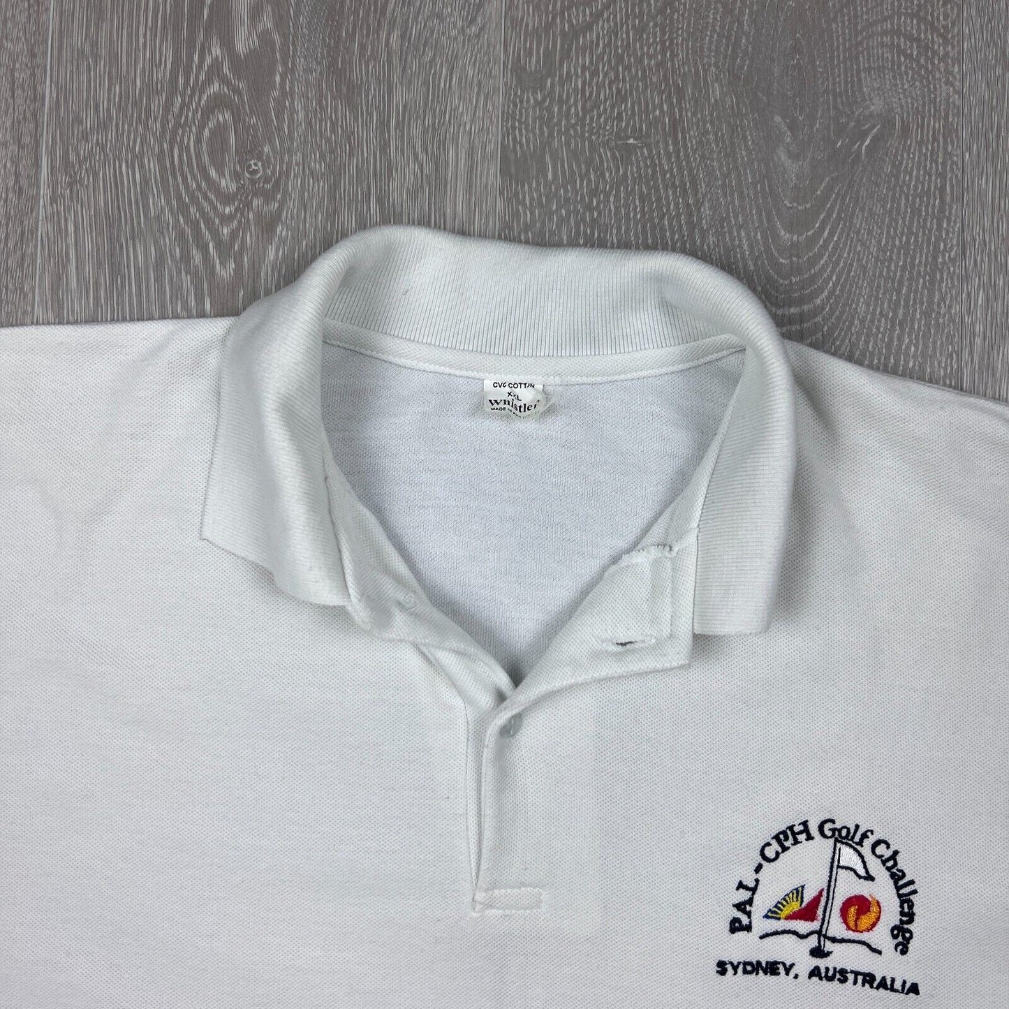 PAL CPH Golf Challenge Sydney Australia White Polo Shirt Size 2XL