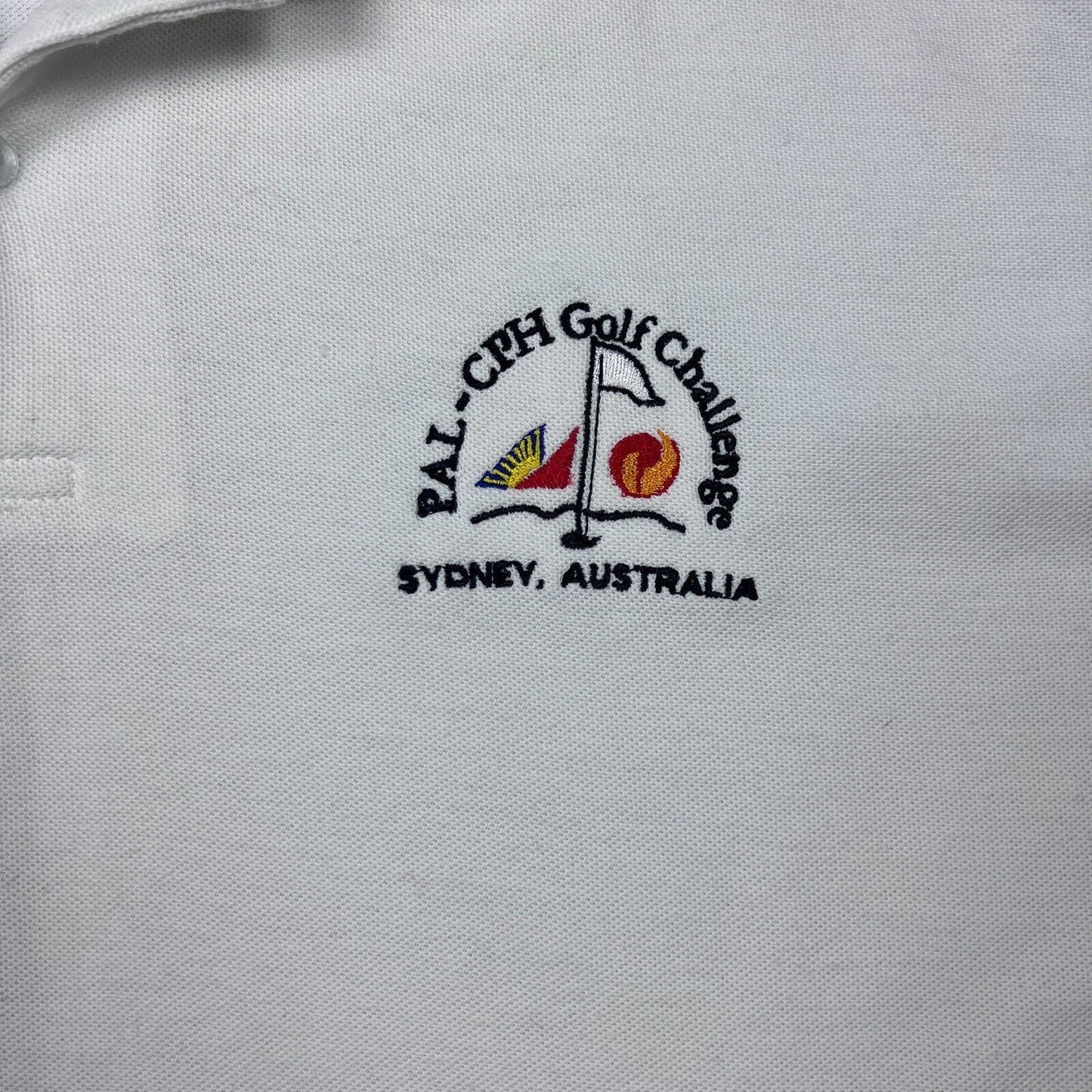 PAL CPH Golf Challenge Sydney Australia White Polo Shirt Size 2XL