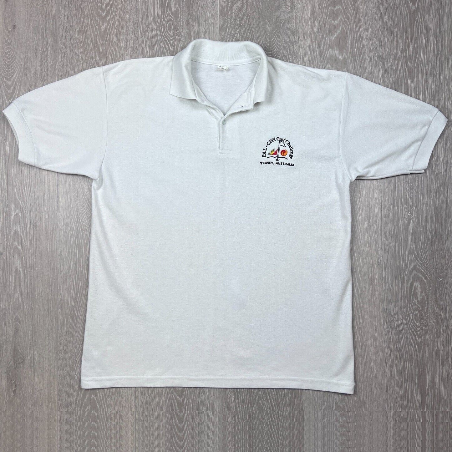 PAL CPH Golf Challenge Sydney Australia White Polo Shirt Size 2XL