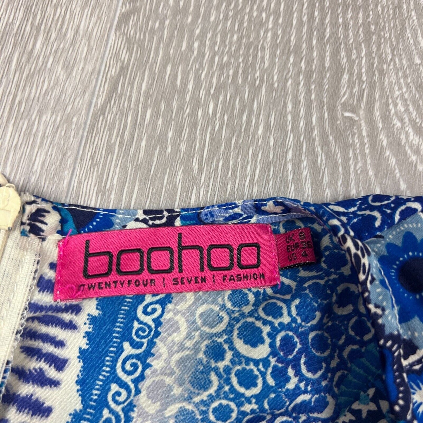 Boohoo Womens Blue playsuit Size 8