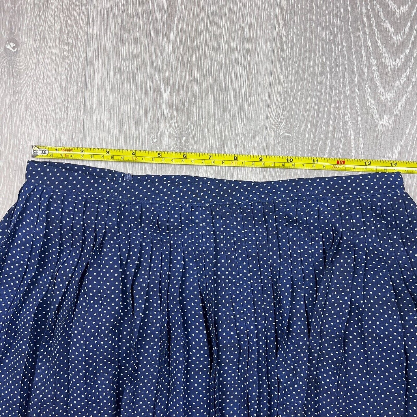 Atmos & Here Polka Dot Navy Skirt Size 12