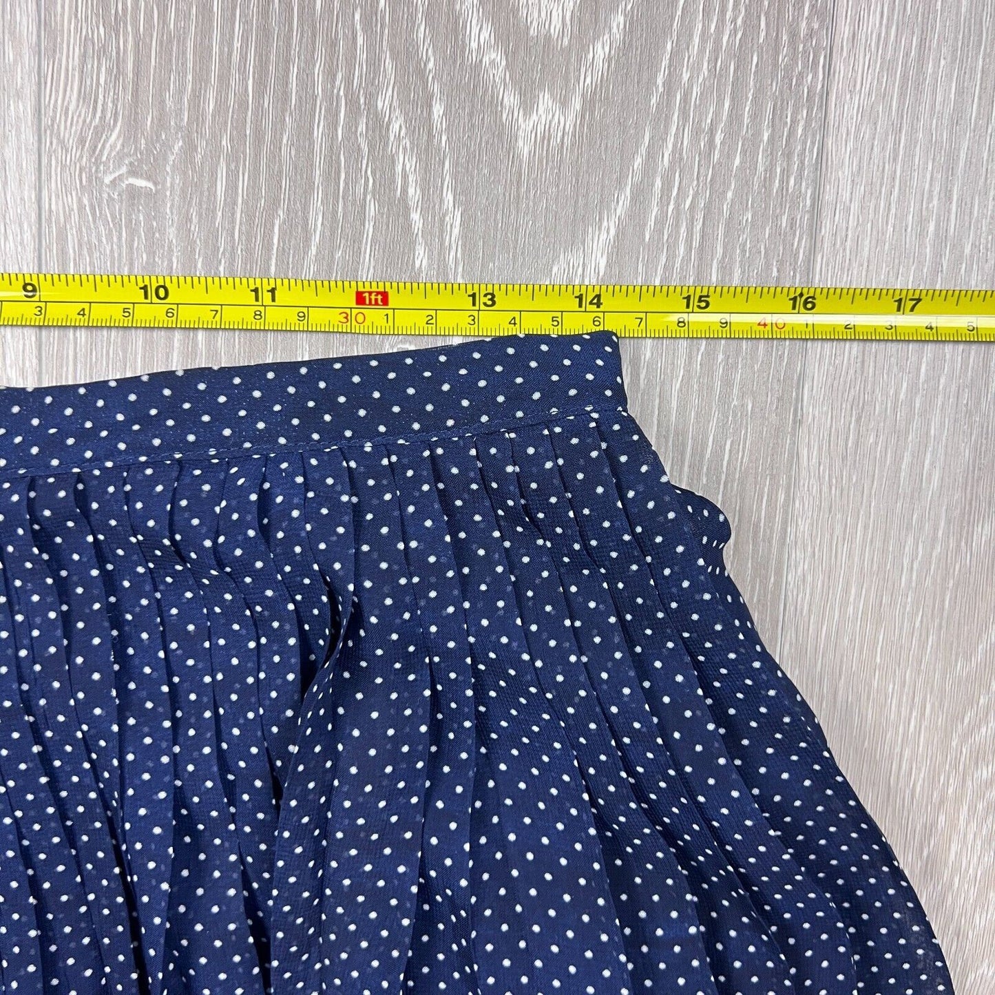 Atmos & Here Polka Dot Navy Skirt Size 12